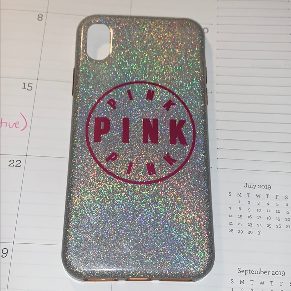 PINK iridescent iPhone X silicone Case